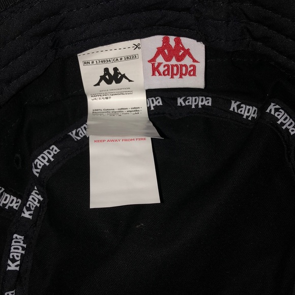 Black kappa bucket hat - Picture 2 of 2